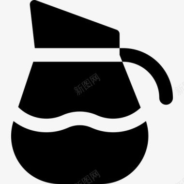 咖啡壶咖啡店15装满图标图标