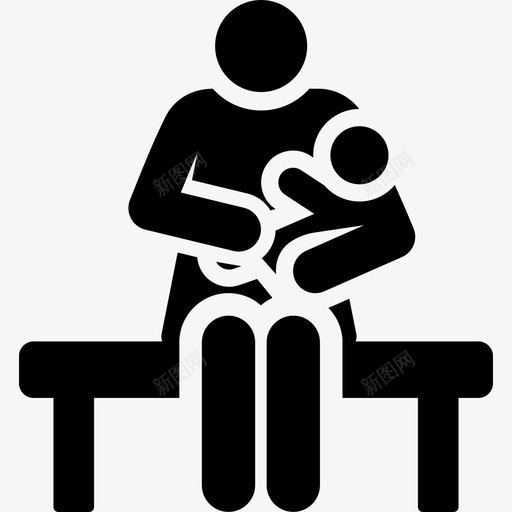 母乳喂养婴儿护理象形图填充图标svg_新图网 https://ixintu.com 填充 婴儿护理象形图 母乳喂养