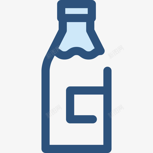奶瓶食品和餐厅4蓝色图标svg_新图网 https://ixintu.com 奶瓶 蓝色 食品和餐厅4