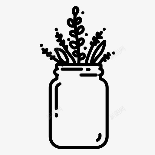 在罐子里种植涂鸦树叶图标svg_新图网 https://ixintu.com 在罐子里种植 手工绘制的植物 树叶 植物 涂鸦 花瓶