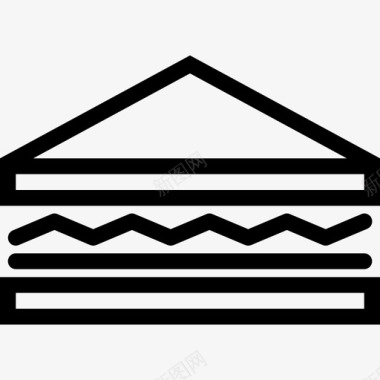 三明治食品和饮料13直系图标图标