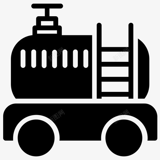 油罐车水车运输字形图标svg_新图网 https://ixintu.com 水车 油罐车 运输字形图标