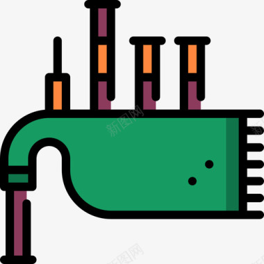 风笛圣帕特里克第11天线性颜色图标图标