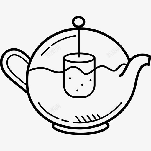 茶壶咖啡厅18手工制作图标svg_新图网 https://ixintu.com 咖啡厅18 手工制作 茶壶