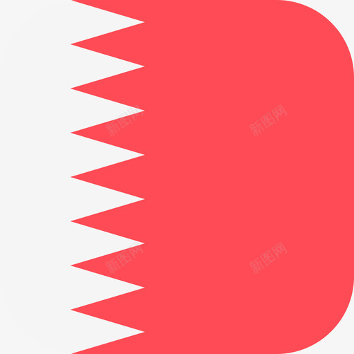 巴林国际国旗3圆形方形图标svg_新图网 https://ixintu.com 国际国旗3 圆形方形 巴林