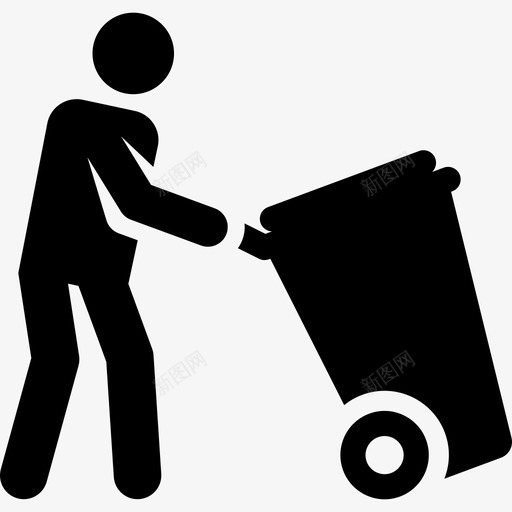 垃圾桶清洁服务装满图标svg_新图网 https://ixintu.com 垃圾桶 清洁服务 装满