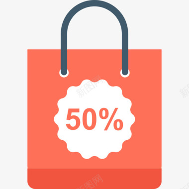 购物袋购物和商业9扁平图标图标