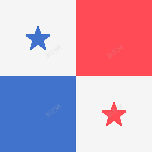 巴拿马国际旗帜4广场图标svg_新图网 https://ixintu.com 国际旗帜4 巴拿马 广场