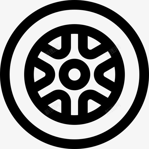 车轮机械元件6线性图标svg_新图网 https://ixintu.com 机械元件6 线性 车轮