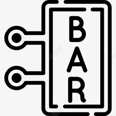 酒吧酒吧和酒吧直系图标图标