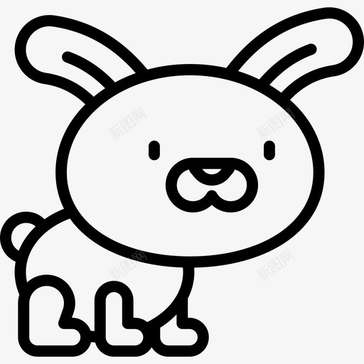 兔川维动物直系图标svg_新图网 https://ixintu.com 兔 川维动物 直系