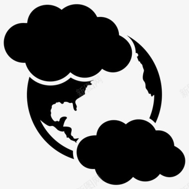 环境污染空气污染气候变化图标图标