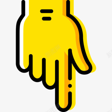 轻触手势7黄色图标图标