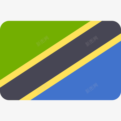 坦桑尼亚国际国旗6圆形矩形图标svg_新图网 https://ixintu.com 国际国旗6 圆形矩形 坦桑尼亚