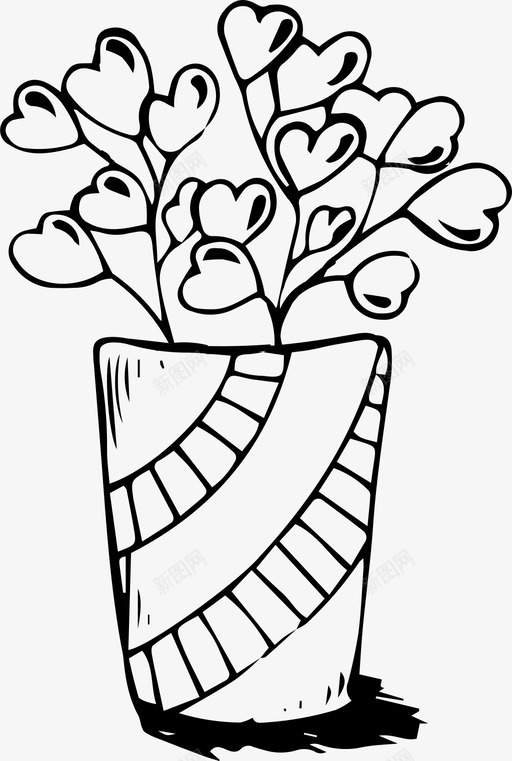 家里的花花盆花园图标svg_新图网 https://ixintu.com 家里的花 植物 花园 花盆