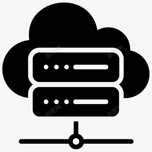 云计算云数据库云服务器图标svg_新图网 https://ixintu.com 云存储 云数据库 云服务器 云计算 共享托管 数据组织字形图标