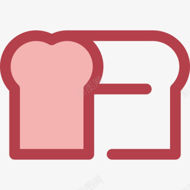 面包食物和餐厅6红色图标图标