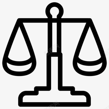 规模平衡法庭图标图标