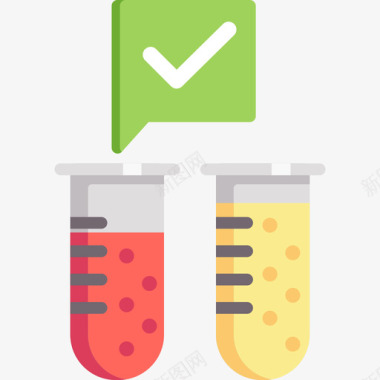 血液测试化学6级平坦图标图标