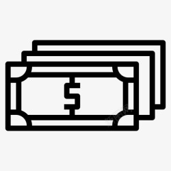 金帐现金帐单钱图标高清图片