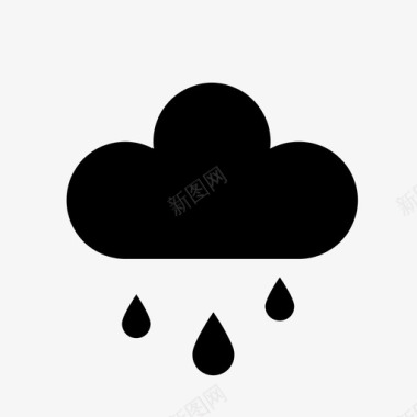 雨云坏天气气象图标图标