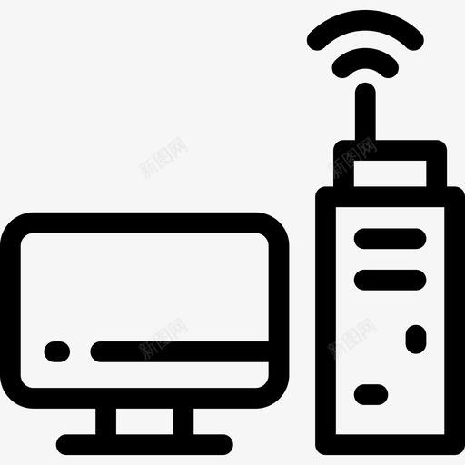 计算机通信和媒体8线性图标svg_新图网 https://ixintu.com 线性 计算机 通信和媒体8