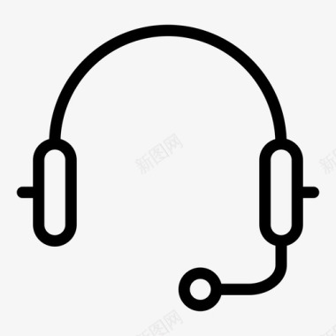 耳机呼叫中心通讯图标图标