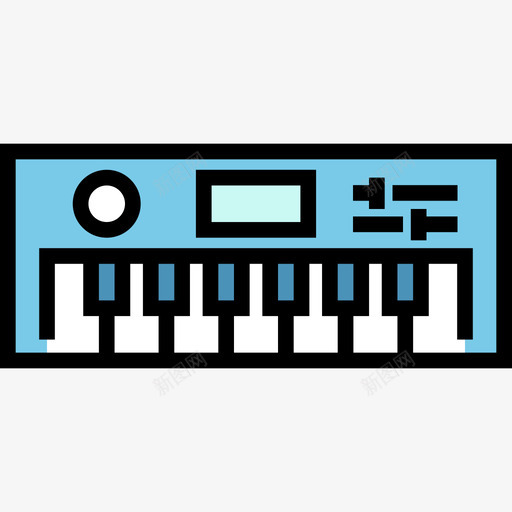 电子音乐小工具5线性颜色图标svg_新图网 https://ixintu.com 小工具5 电子音乐 线性颜色