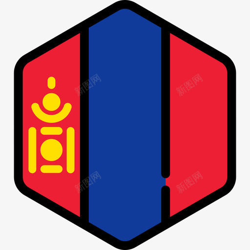 蒙古旗帜收藏5六边形图标svg_新图网 https://ixintu.com 六边形 旗帜收藏5 蒙古
