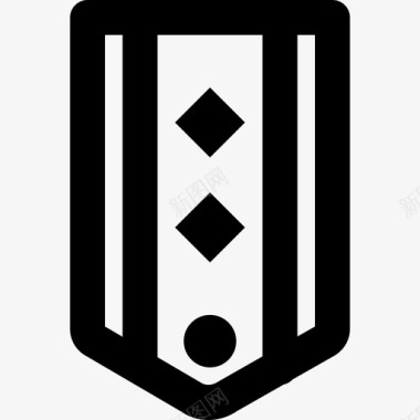 雪佛龙陆军徽章4轮廓图标图标
