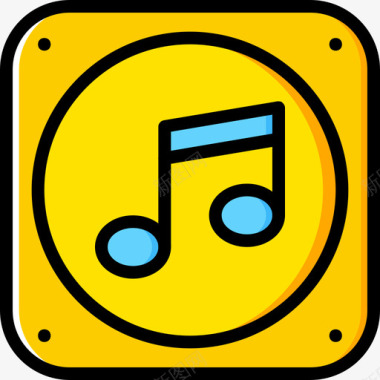 音乐文件音乐9黄色图标图标