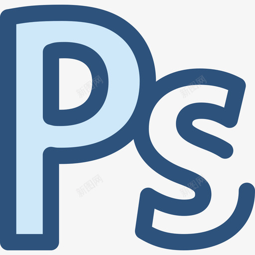 AdobePhotoshoplogo3蓝色图标svg_新图网 https://ixintu.com AdobePhotoshop logo3 蓝色