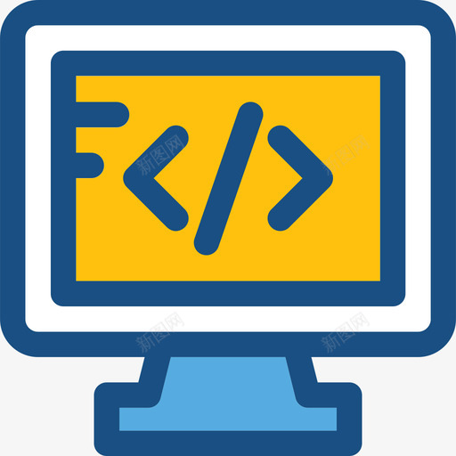 电脑互联网2双色调图标svg_新图网 https://ixintu.com 互联网2 双色调 电脑