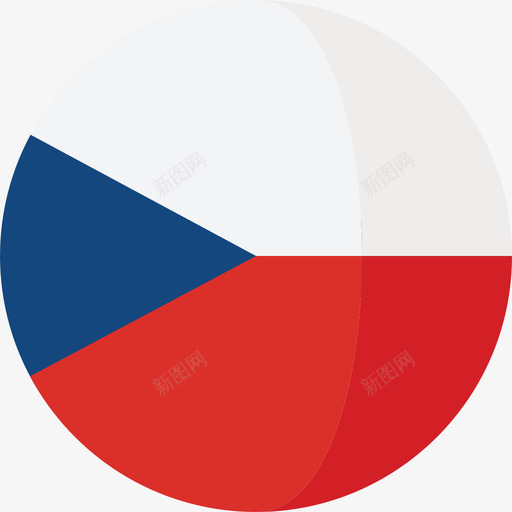 捷克共和国国旗3圆圈平坦图标svg_新图网 https://ixintu.com 国旗3 圆圈平坦 捷克共和国