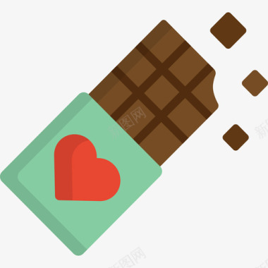 巧克力情人节19平淡图标图标