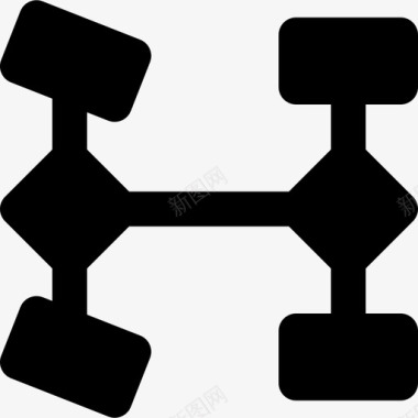 底盘汽车零件实心图标图标