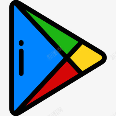 Playstore谷歌套件6线性颜色图标图标