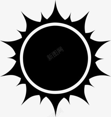 阳光沙滩炎热图标图标