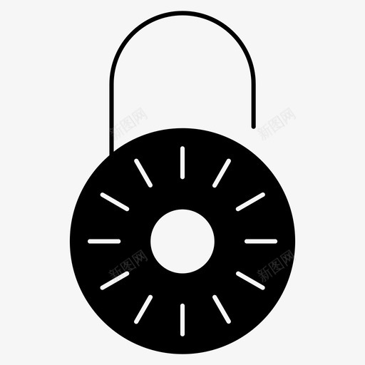 挂锁钥匙打开图标svg_新图网 https://ixintu.com 安全 打开 挂锁 钥匙 防护