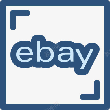 Ebay社交媒体18蓝色图标图标