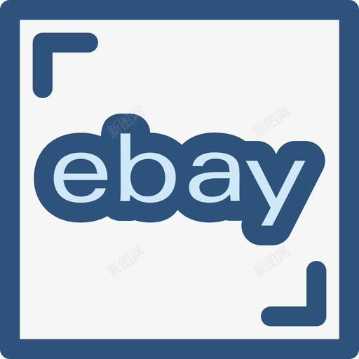 Ebay社交媒体18蓝色图标svg_新图网 https://ixintu.com Ebay 社交媒体18 蓝色