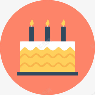 生日蛋糕购物9圆形图标图标