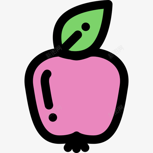 苹果春季9线性颜色图标svg_新图网 https://ixintu.com 春季9 线性颜色 苹果