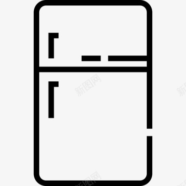 冰箱厨房7线性图标图标