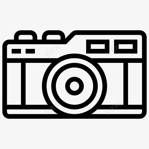 胶卷相机摄影复古图标svg_新图网 https://ixintu.com 复古 复古技术路线 摄影 科技 胶卷相机
