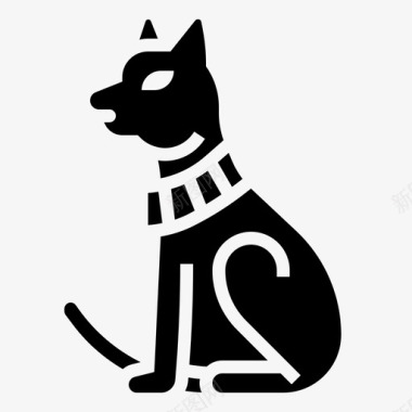猫动物埃及图标图标