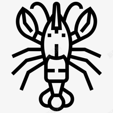 龙虾小龙虾虾图标图标