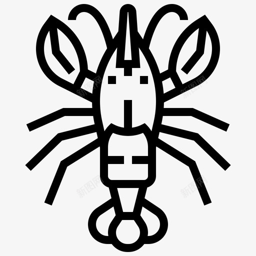 龙虾小龙虾虾图标svg_新图网 https://ixintu.com 小龙虾 海鲜 海鲜系列 虾 龙虾