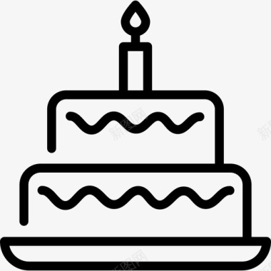 生日蛋糕生日3直系图标图标