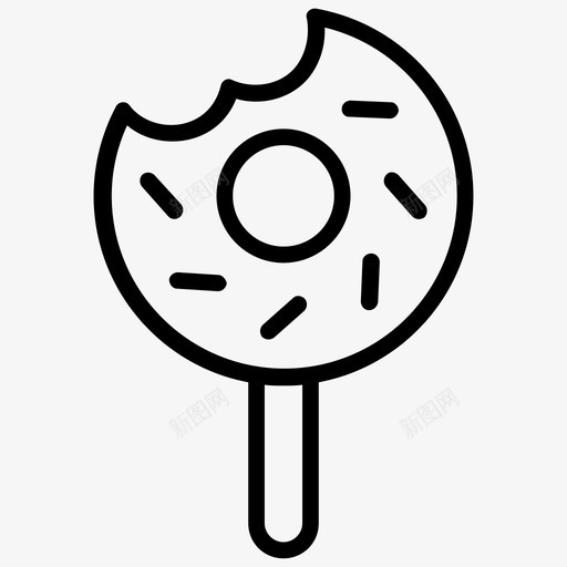 甜甜圈冰淇淋甜甜圈冰淇淋图标svg_新图网 https://ixintu.com 冰淇淋 冰淇淋棒 爱好和兴趣线图标 甜甜圈 甜甜圈冰淇淋 糕点